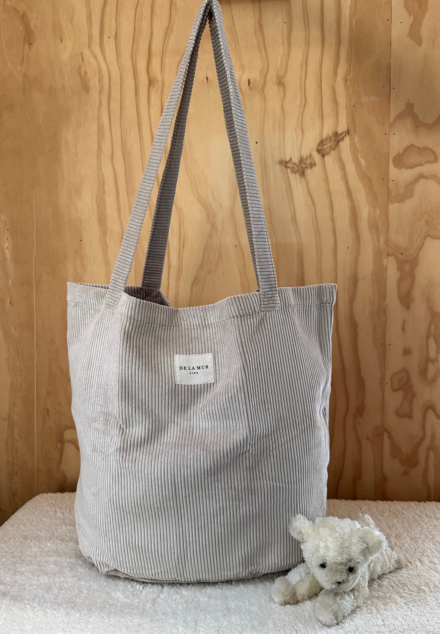 Mom Bag Shopper ribstof beige