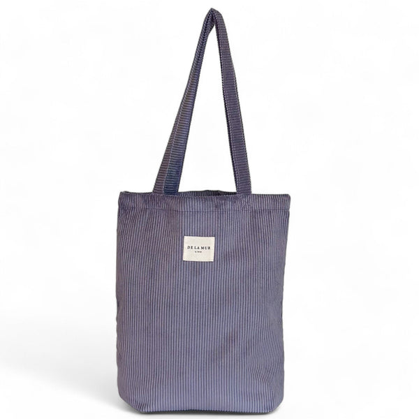 Tote Bag De La Mur Line Rib PURPLE corduroy ribstof