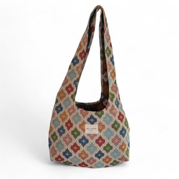 Ovale Shopper De La Mur Line LARA gekleurde print 